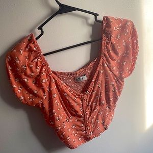 Hollister cropped shirt